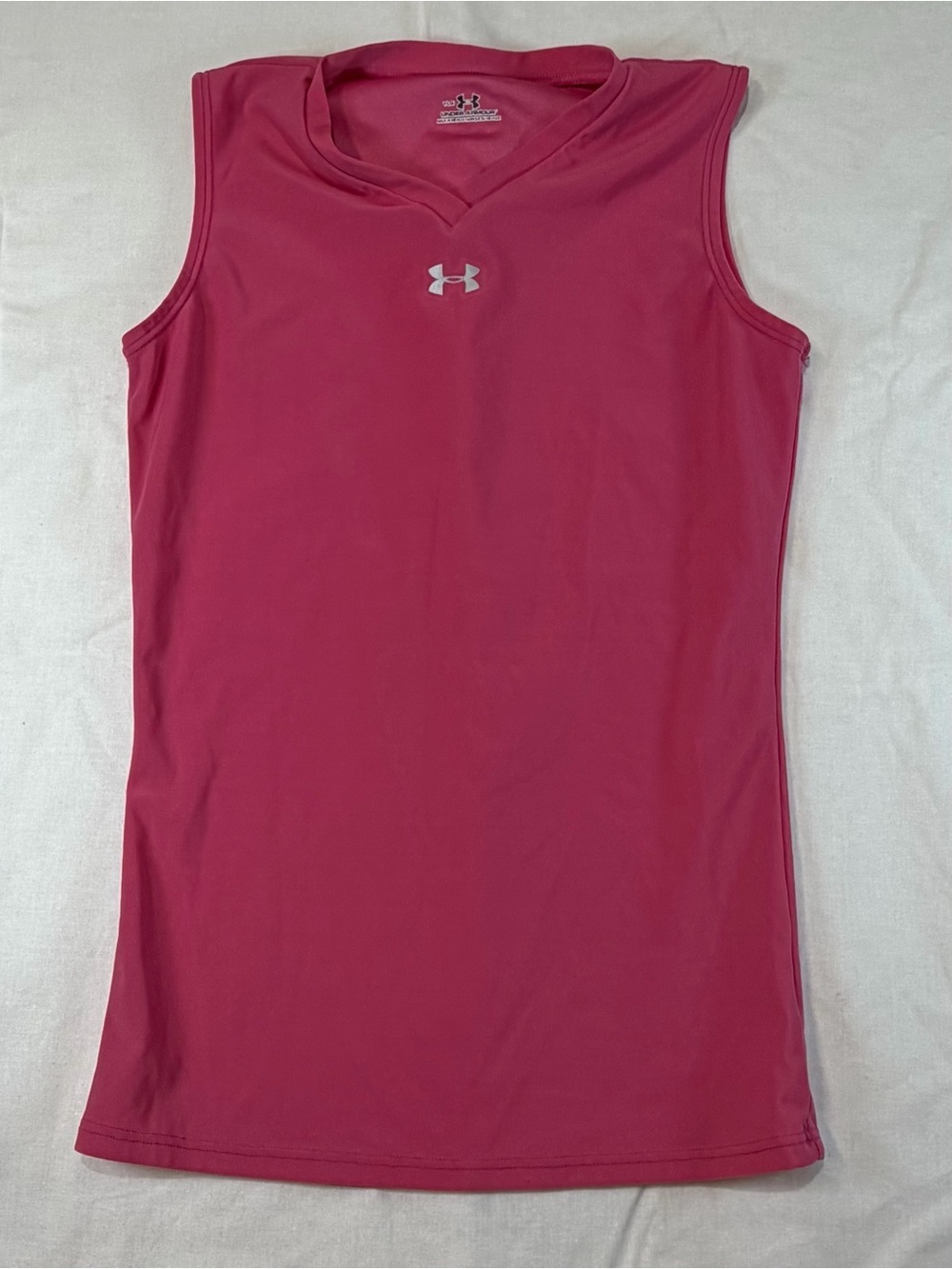 Under Armour Girls Pink Performance V-Neck Tank Top